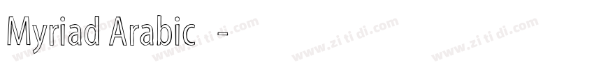 Myriad Arabic 普通字体转换
